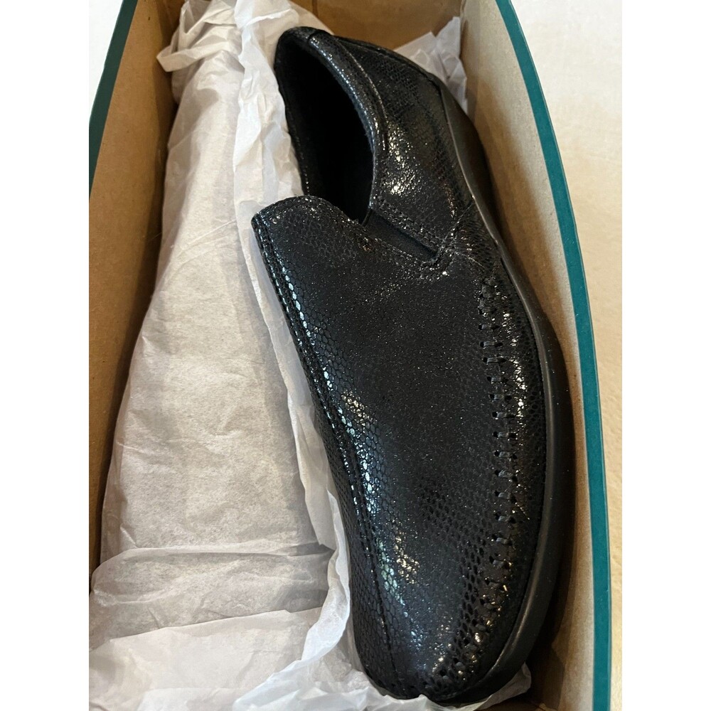 SAS Dream Comfort Loafers Shoes Size 9.5 N Narrow $157 Black Snake NEW in Box - Picture 12 of 16